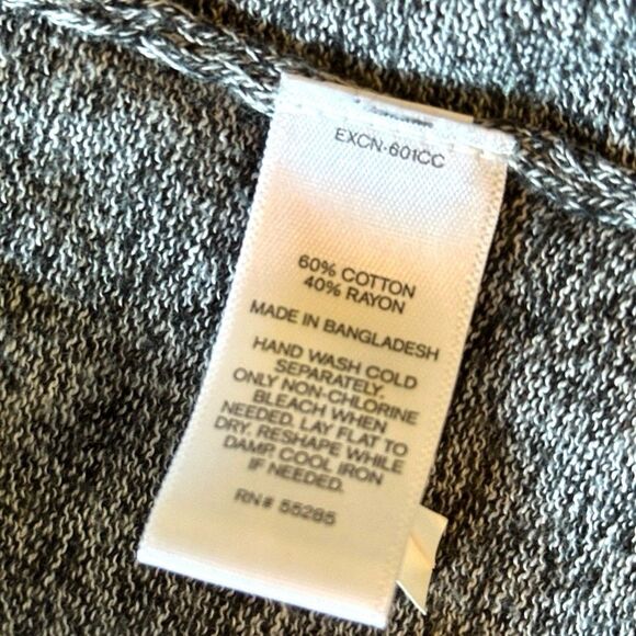 Express Women’s Black Marled Knit Open Cardigan Small Minimalist - Picture 4 of 6